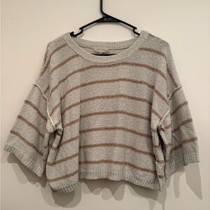 Promesa Beige and Brown Striped Women's Shirt